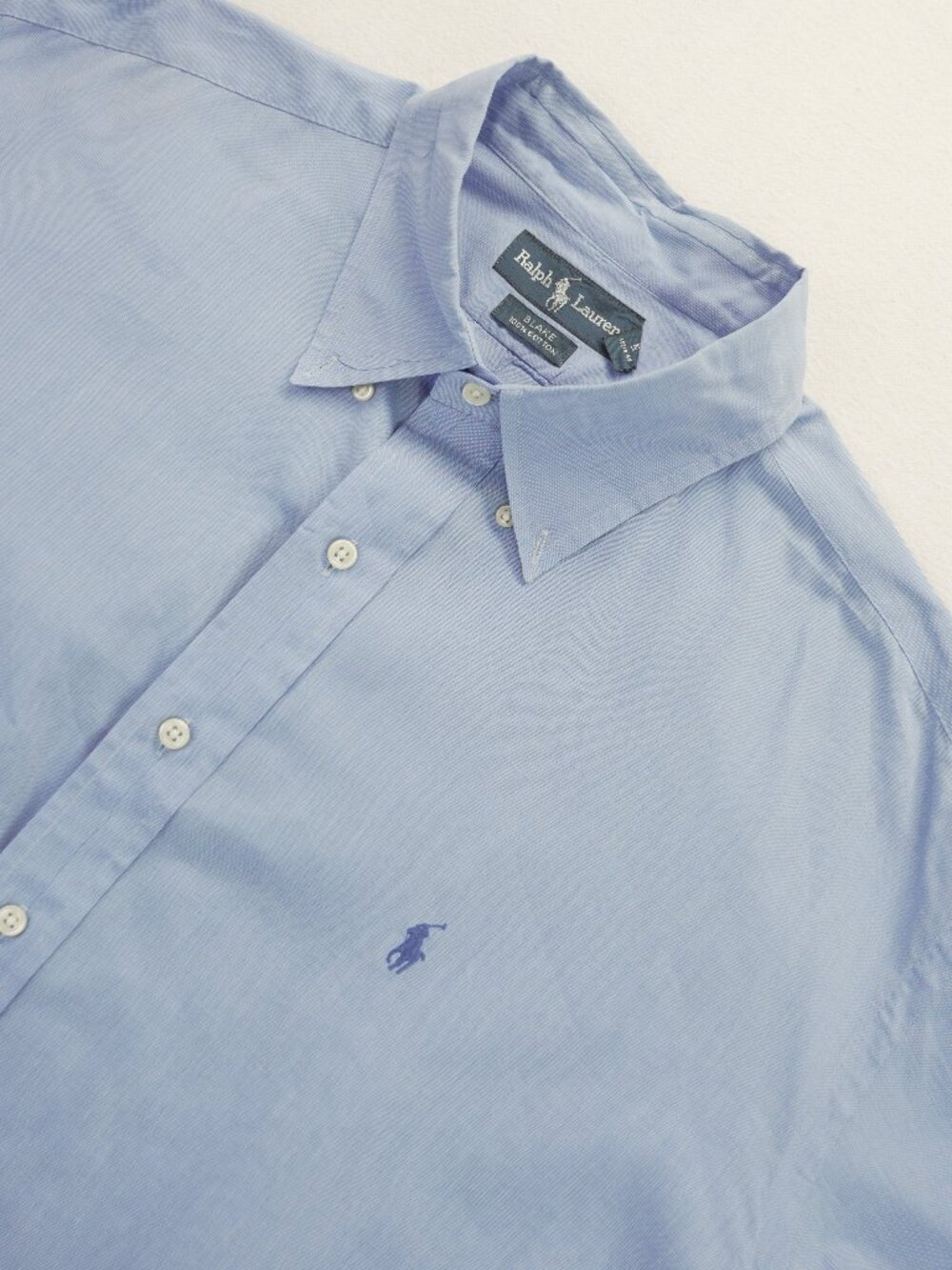 Polo Ralph Lauren Blake Button Up Shirt Mens 2XL Short Sleeve Blue 100% Cotton